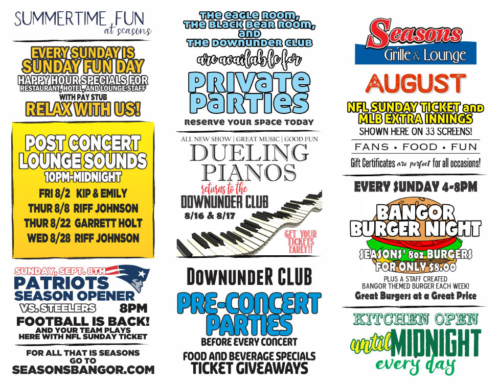 seasons restaurant and sports bar bangor restaurant the downunder us seasons calendar